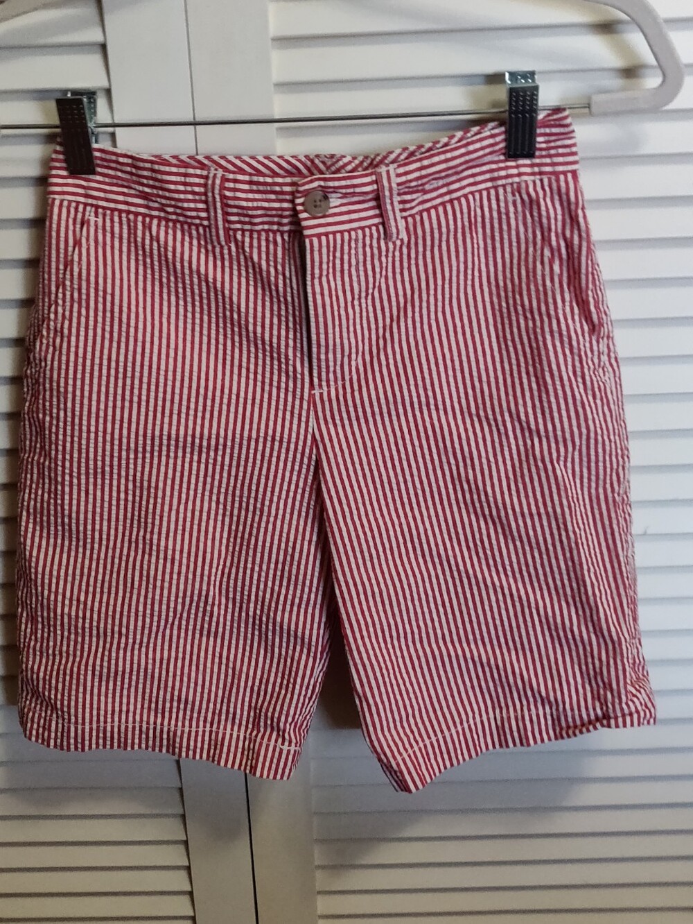 Polo Ralph Lauren Boy's Red Seersucker Shorts Size 10